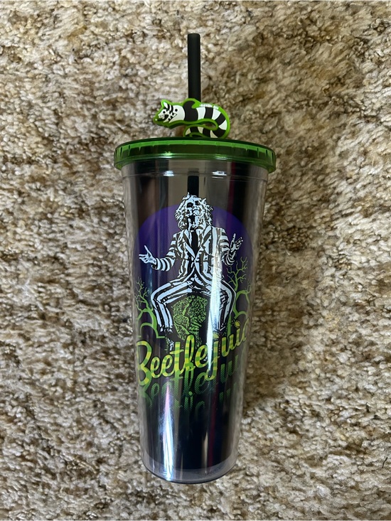 Beetlejuice Other - Beetlejuice Green Black Tumbler Cup
